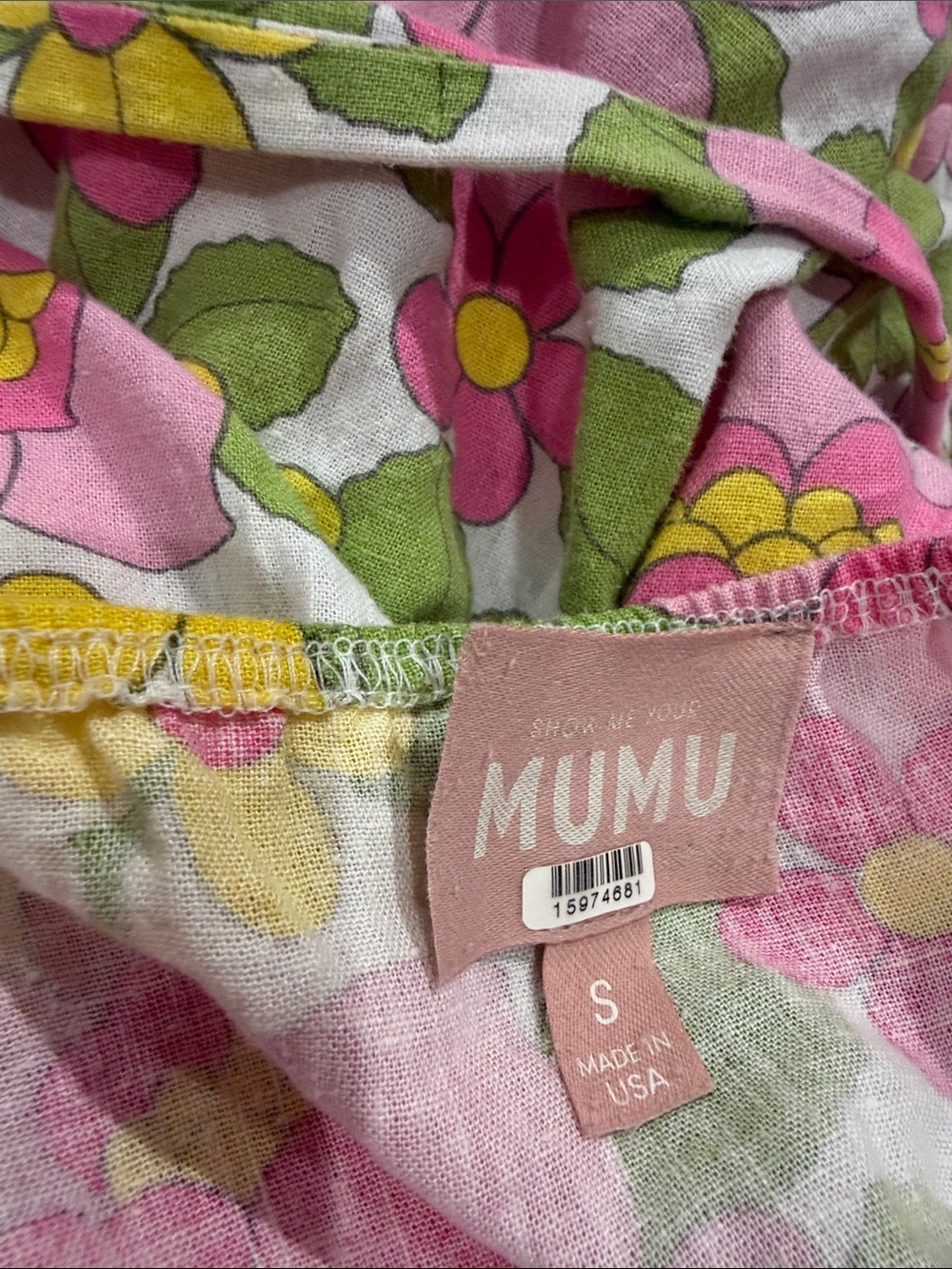 Show Me Your MuMu Pink and Green Floral Puff-Sleeve Cathy Maxi Dress - Picture 8 of 16